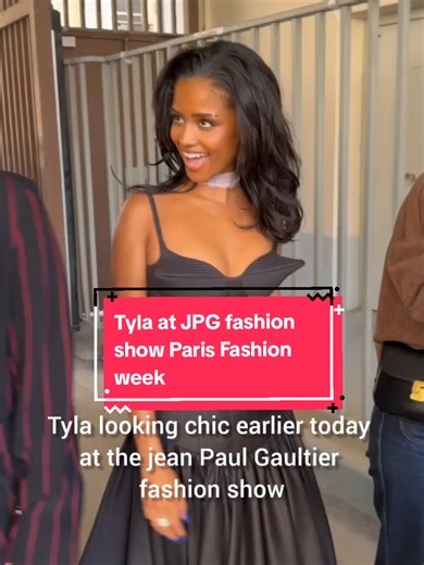 Tyla at the Jean Paul Gaultier fashion show in Paris earlier today #Tyla #parisfashionweek #tyladance #fashion #naijatiktok