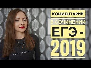 КОММЕНТАРИЙ В СОЧИНЕНИИ ЕГЭ - 2019 [IrishU]