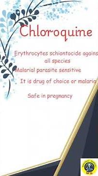 Chloroquine: Mechanism of Action, Pharmacokinetics, Uses and Adverse Effects