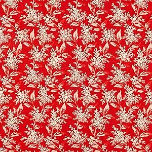 Maywood Studio Sensibility Tonal Lilacs Soft Red Quilt Fabric By The Yard