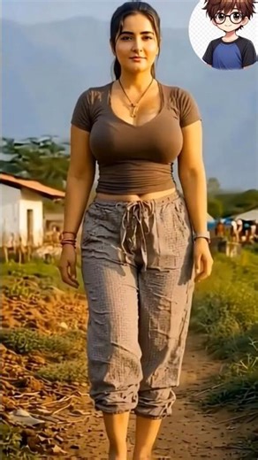 🌸 Elegant Grey Top – Floral Pajama | Cute Village Girl Fashion Style #shorts #cutegirls