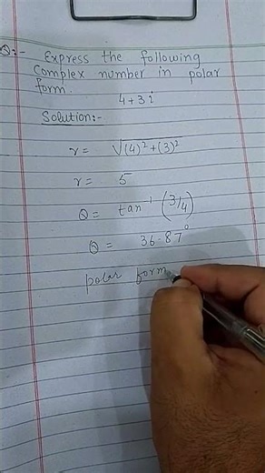 Express the following #Complex number in polar form #maths