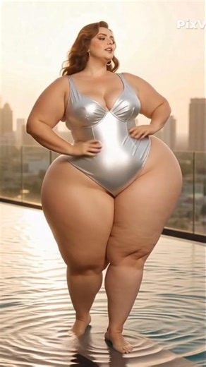 Silver metallic one piece swimsuit #plussize #plussizefashion