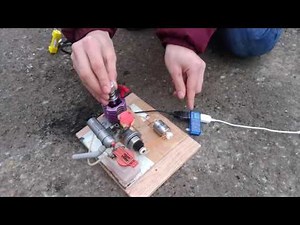 自作発電機　グローエンジン