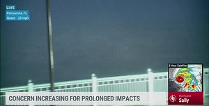 It's not the intensity of #Sally that you should be concerned with. It's the duration. LIVE (and drenched) in Pensacola Beach, Florida, Chris Bruin explains why: | The Weather Channel