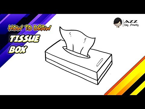 How to draw Tissue Box step by step