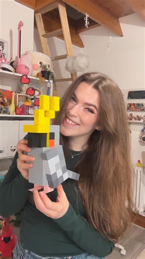 Celyn Haf on Instagram: "Making a minecraft COCKATIEL in real life! 🦜 #minecraftdiy #minecraftirl #minecraftparrot #artist #DIY"