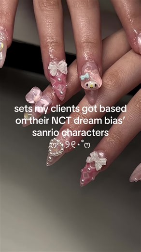 their sets were literally so cute im in love with them, mark and jisung will literally drop dead when they see them 🤭💓 #littletwinstars #beginnernailtech #nailinspo #trendynails #vancouverbc #nctdream #richmondbc #marklee #jisung #sanriocore #sanrionails #mymelody
