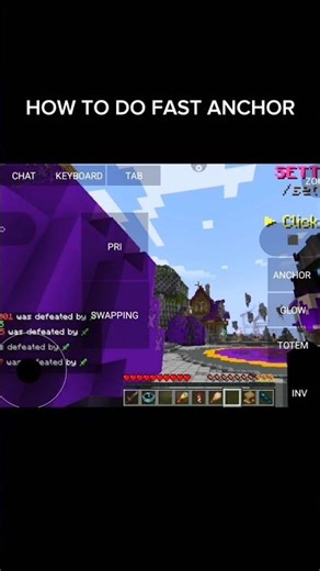 how to do fast anchor in mojo launcher #anchor #shortshorts #minecraft #smoothment