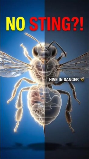 What If Bees Lost Their Sting? 😱🐝 #facts #honeybee