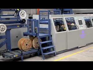 Kablomak automatic double head spool cable winding line