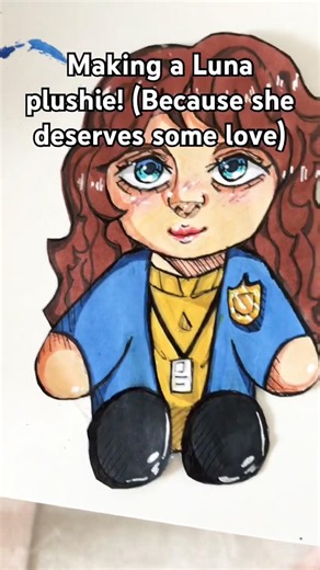 Luna plushie #art #artist #drawing #shorts #viral #gaming #fyp #horror #sketch #scrutinized #trend