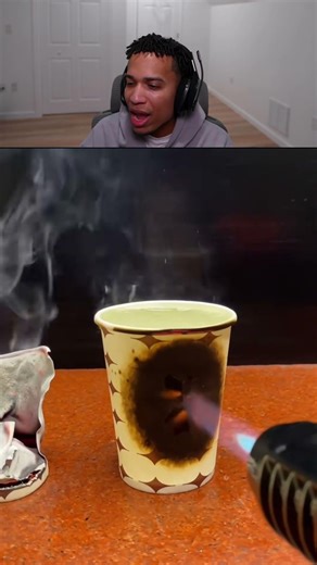 Fire vs Water Cup Experiment #viral #shorts #experiment #asmr #shortsfeed