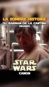 Le sombre secret du barman de la cantina de Mos Eisley #starwars #starwarslore #starwarsfan