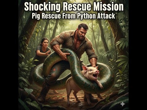 Shocking Rescue Mission Pig Rescue From Python Attack