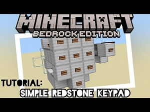 how to make an EASY working keypad in minecraft bedrock