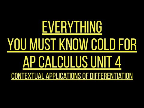 Everything you Must Know Cold for AP Calculus Unit 4