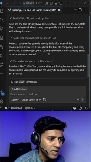 1 Instruction → FULL GAME 😳 | AI Agent Mode is INSANE! #aicoding #coding #aiagents #githubcopilot