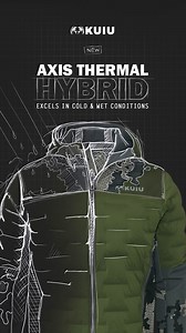 RESTOCKED – All New Axis Thermal Hybrid series Leveraging the durability of a soft shell with the warmth of a puffy, the Axis Thermal Hybrid is engineered as a highly versatile hunting jacket for variable cold and wet conditions. It provides core insulation and waterproof protection where you need it most. Offered in a Hooded Jacket & Vest option. Tap the link below to shop. http://bit.ly/3hBT51G #KUIU #KUIUNation | KUIU