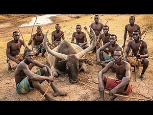 Ancient Humans Before Civilization | Hadzabe Tribe Buffalo & Deer Hunting Documentary