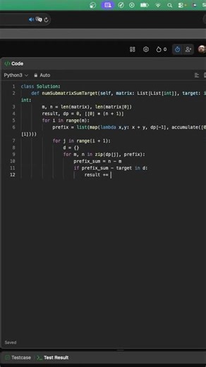 Leetcode 1074: Number of Submatrices That Sum to Target