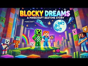 Blocky Dreams: A Minecraft Bedtime Story|Relaxing Bedtime Story for Kids with Music & Animation