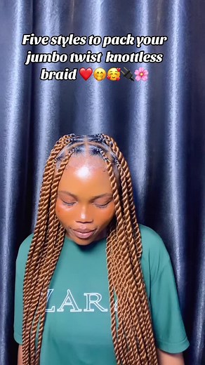 Five Stylish Ways to Pack Your Jumbo Knotless Braids