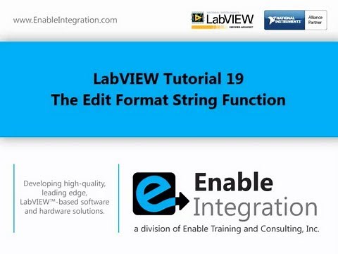 LabVIEW Tutorial 19 - Edit Format String (Enable Integration)