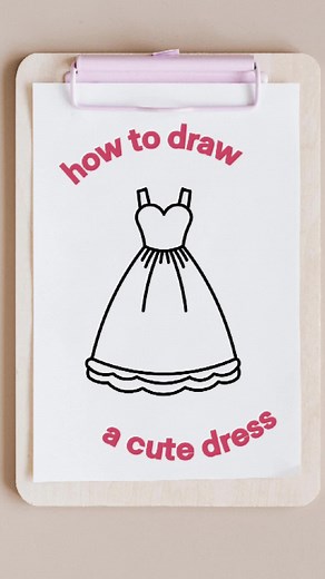How to Draw a Cute Dress | Easy Drawing Tutorial