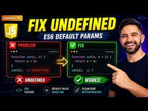 JavaScript Default Parameters: Fix 'undefined' Errors (ES6 Tutorial 2026)