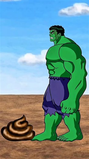 Cartoon on Instagram: "Spider-Man vs Hulk Poop Loop #animation #cartoon"