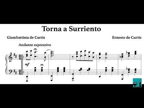 Torna a Surriento (D Major/ D Minor), Ernesto De Curtis, Piano Accompaniment.