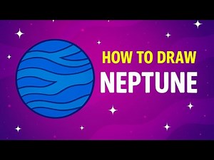 How to draw NEPTUNE - Planet Drawings 🌌