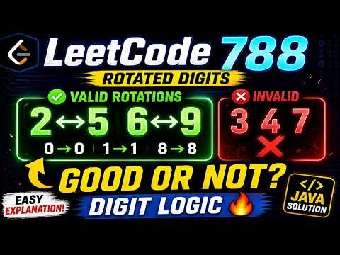 LeetCode 788 Rotated Digits | Easy Explanation + Java Solution | Digit DP Insight