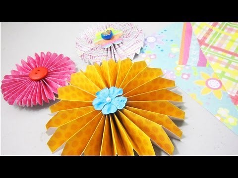 How to make simple paper rosettes (✿ ♥‿♥) - EP - simplekidscrafts - simplekidscrafts