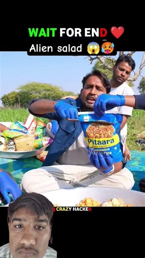 mr indian hacker made alien salad #india #viral #food #mrindiahacker #viralworld #viraltoday #shorts