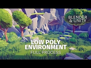Full process - Low poly 3d environment Blender & Unity (not narrated)