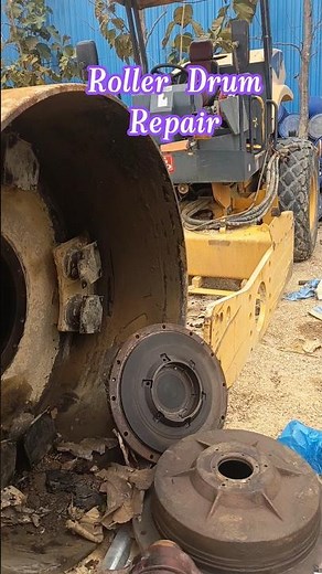 Roller Drum Repair & Bearing Change, Soil Compactor machine Repair #excavator #roller #shorts #jcb