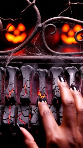 Dark Halloween Keyboard — Charred Bone Keys & Eerie Sounds