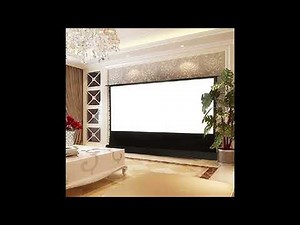 150 Inch Black Crystal ALR Motorized Projection Screen Full Review and Demo