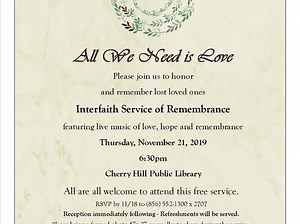 Remembering Loved Ones at Cherry Hill Public Library