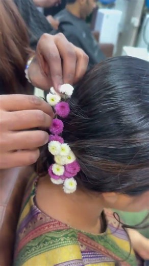 Flower setting 🌼🌼🌼 #highlights #ytshort #shortvideo #hair #howtocutcurlyhair #viralvideo