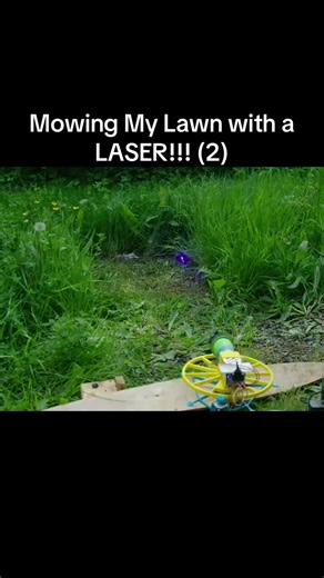 Mowing My Lawn with a Laser: Innovative Gardening Technique
