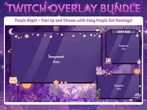 Twitch Overlay Pack, Twitch Screen | Lofi Overlay Stream Package, Cat Twitch | OBS Webcam Overlay | Webcam Frame | Cams | Overlay - Etsy