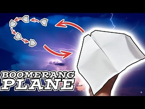 How To Make A Paper Airplane Boomerang That Returns Back Quick & Easy
