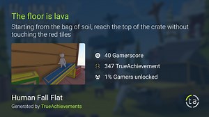 The floor is lava achievement in Human Fall Flat