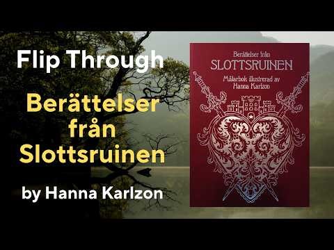 NEW Hanna Karlzon Coloring Book Flip Through | Berättelser från slottsruinen