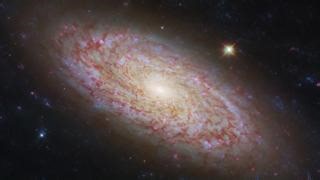 NGC 2090 is a spiral galaxy located in the constellation Columba. It has been described as a flocculent spiral 🌌 a type of spiral galaxy with a patchy disc and poorly defined arms. The galaxy is full of activity, with clusters of star formation spread across its disc. Examining star formation was the motivation for these Hubble observations, taken in October of this year. Read more here: https://ow.ly/PjrI50UeEMP 📷 ESA - European Space Agency / Hubble Space Telescope & NASA - National Aeronaut