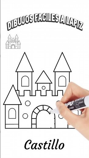 Cómo Dibujar un Castillo Paso a Paso 🏰✏️ | Dibujos Fáciles a Lápiz