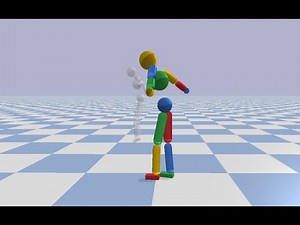 deep mimic humanoid3d backflip in PyBullet (re-trained policy)